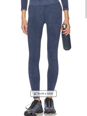 Spiritual Gangster Ribbed High-Rise Teal Leggings